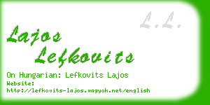 lajos lefkovits business card